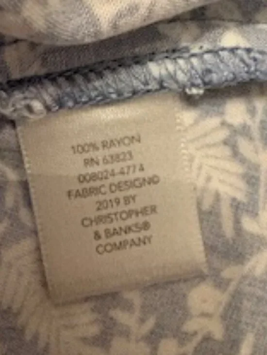 🌸 CJ Banks Blue Floral Dress – Size XL (Gently Used) - Picture 3 of 6